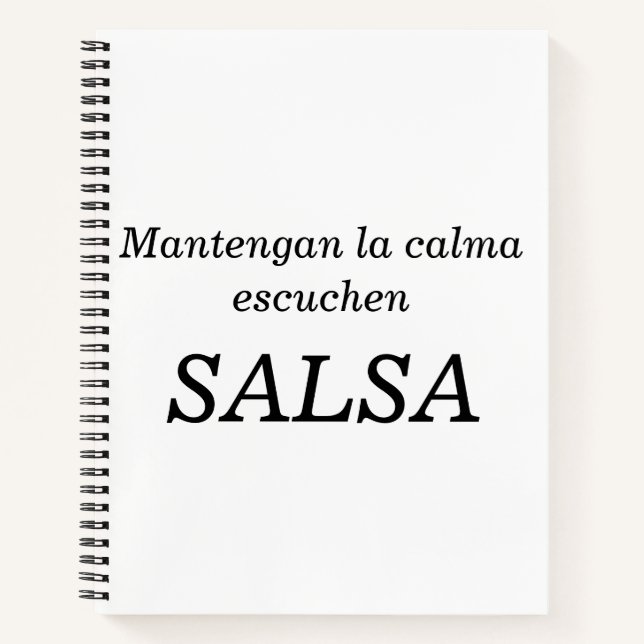 Cuaderno mantengan la calma (Anverso)