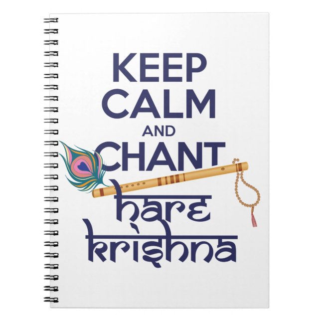 Cuaderno Mantengan la calma y corten el canto de Krishna Ma (Frente)