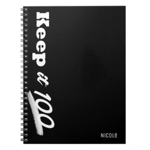 Cuaderno Manténlo 100 Diario Personalizado Moderno y Person