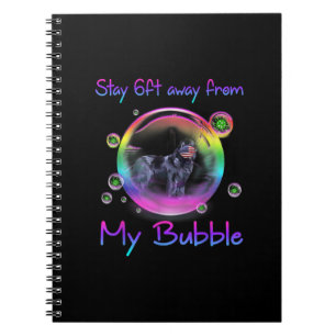 Cuaderno Mantente a 2 metros de mi regalo de perro de Newfo