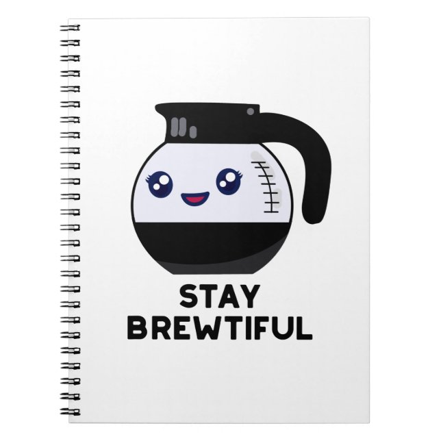 Cuaderno Mantente Brewtiful Chistoso Juego de Palabras de C (Frente)