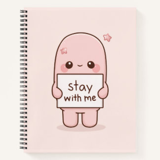Cuaderno Mantente Conmigo Diseño de Cita Estética Romántica