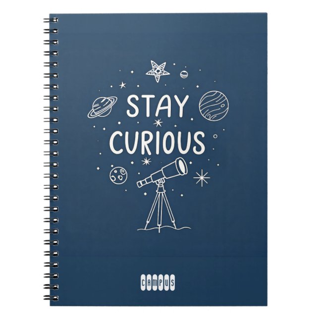Cuaderno Mantente Curioso Starlight Notebook / Space Sentim (Frente)