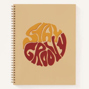 Cuaderno Mantente Groovy con una pizca de rojo y amarillo
