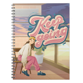 Cuaderno Mantente motivado: Bloc de notas de 'Keep Going'