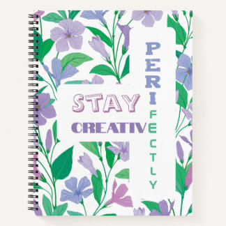 Cuaderno Mantente Peri-fectamente Creativo Floral de Vinca 