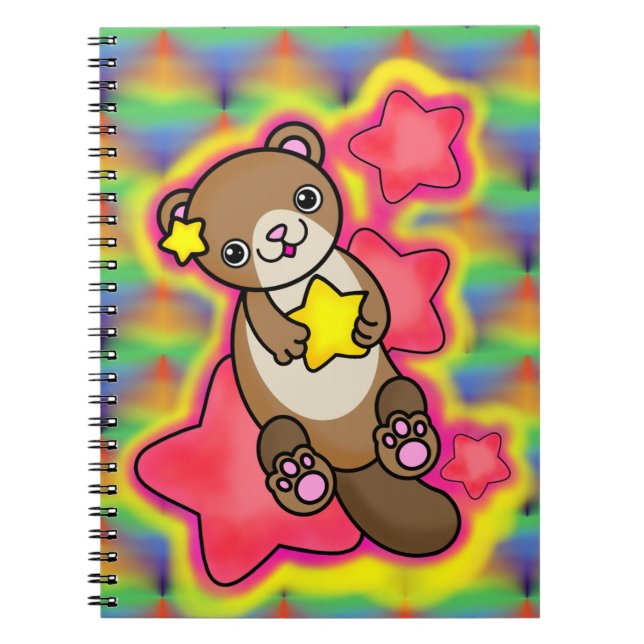 Cuaderno Mantequilla de estrella con colores psicodélicos a (Frente)