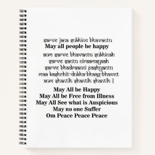 Cuaderno Mantra Sánscrito Para La Paz