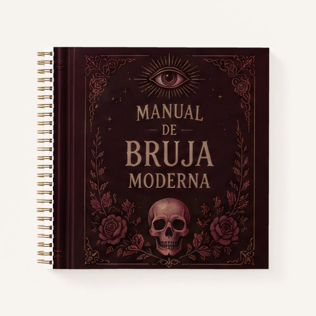 Cuaderno manual de bruja moderna marron (Anverso)