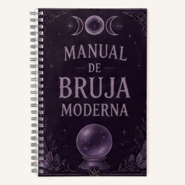 Cuaderno manual de bruja moderna violeta
