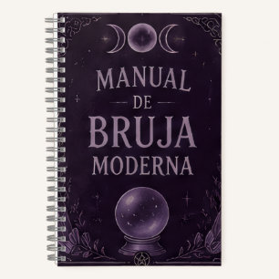 Cuaderno manual de bruja moderna violeta