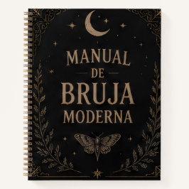 Cuaderno manual de bruja negro