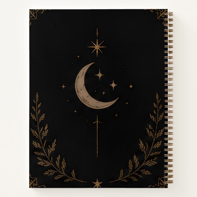 Cuaderno manual de bruja negro (Reverso)