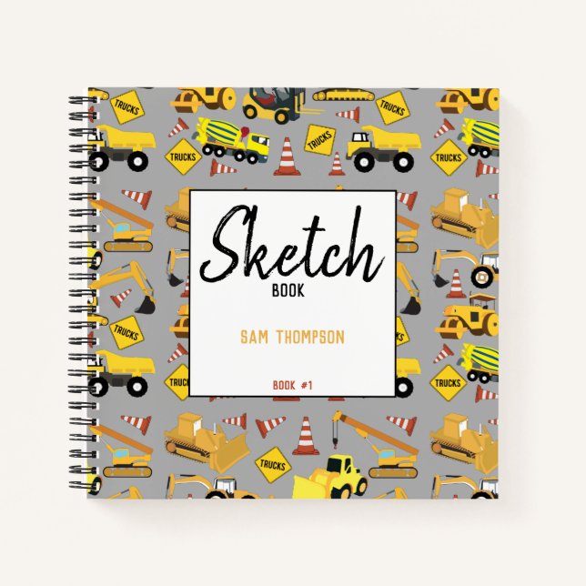Cuaderno Manual de dibujos y modelos de camiones para niños (Anverso)