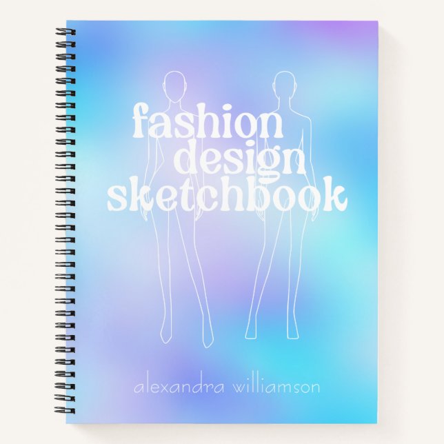 Cuaderno Manual de diseño de moda retro personalizado (Anverso)