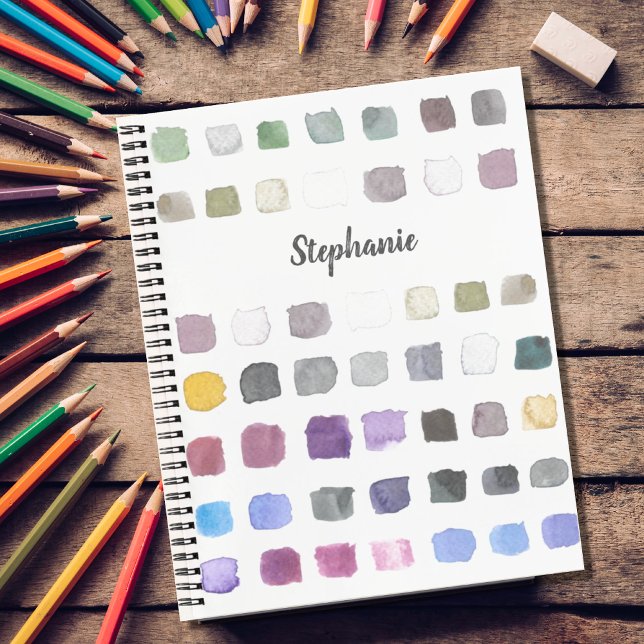 Cuaderno Manual de esbozo del patrón de acuarela personaliz (Subido por el creador)
