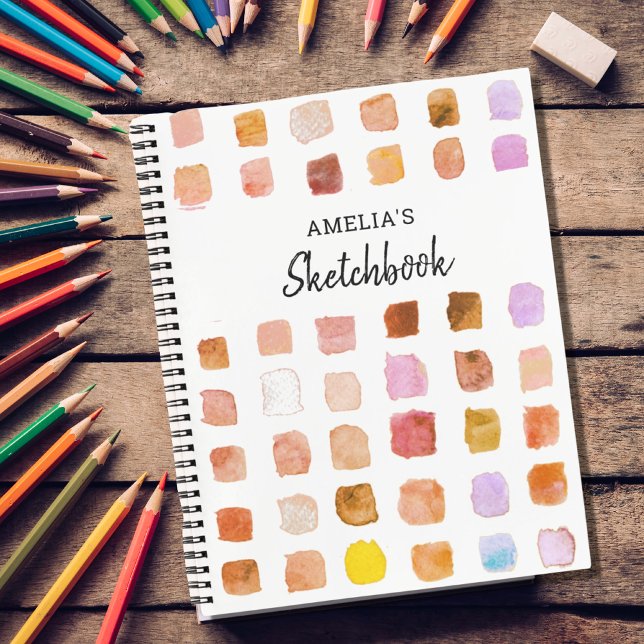 Cuaderno Manual de esbozo del patrón de acuarela personaliz (Subido por el creador)