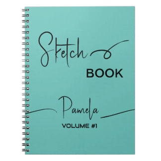 Cuaderno Manual de esbozo guión azul Verde azulado