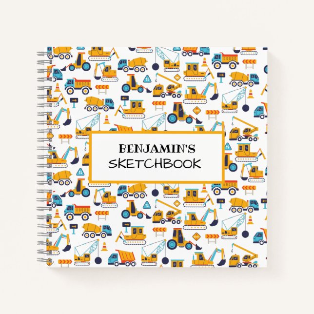 Cuaderno Manual de esbozo personalizado del vehículo de con (Anverso)