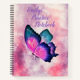 Cuaderno Manual de prácticas de escritura de mariposa