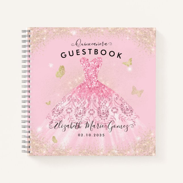 Cuaderno Manual de Rubor Presupuestario para Glam Quinceane (Anverso)