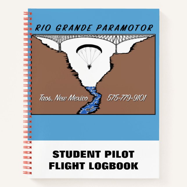 Cuaderno Manual de vuelo del piloto del paramotor de los es (Anverso)