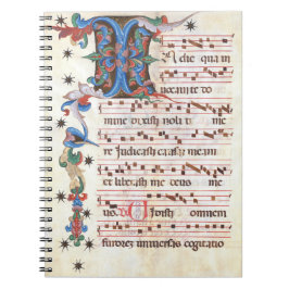 Cuaderno Manuscrito Medieval de Antiphon Gregoriant Chant
