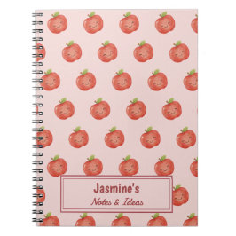 Cuaderno Manzana Acuarela Personalizada con Suerte y Encant