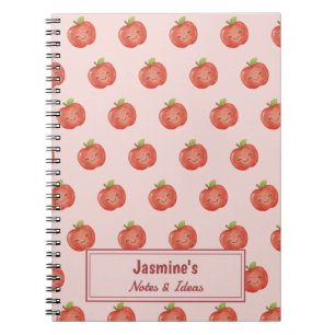 Cuaderno Manzana Acuarela Personalizada con Suerte y Encant