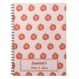 Cuaderno Manzana Acuarela Personalizada con Suerte y Encant