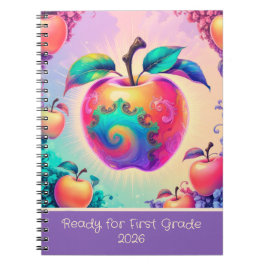 Cuaderno manzana colorida para primer grado 2025