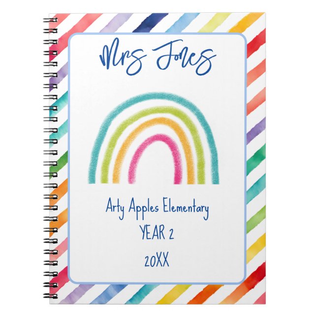 Cuaderno manzana de arte palabra gracias profesor (Frente)