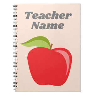 Cuaderno Manzana de profesor personalizada con manzana mode