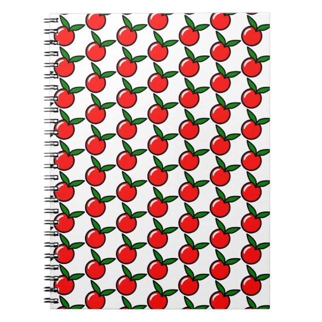 Cuaderno Manzana o cereza, Personalizado de fruta de cocina (Frente)
