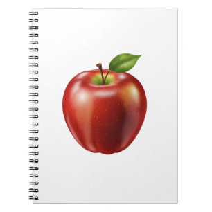 Cuaderno manzana roja fresca