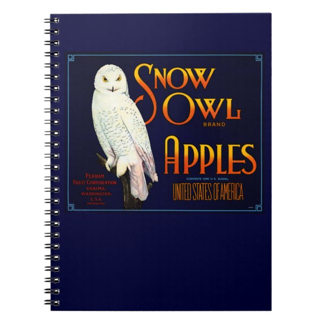 Cuaderno Manzanas de búho de nieve (Frente)