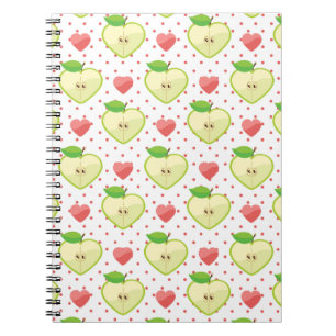 Cuaderno Manzanas del corazón con los lunares y los