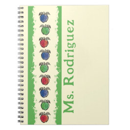 Cuaderno Manzanas en bloc de notas de regalo de profesor am