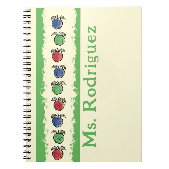Cuaderno Manzanas en bloc de notas de regalo de profesor am (Frente)