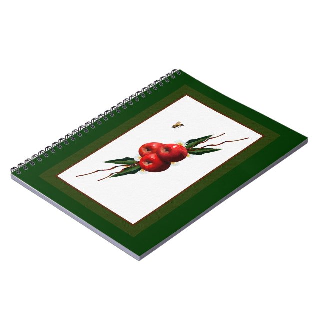 Cuaderno Manzanas rojas acuarelas (Lado Izquierdo)