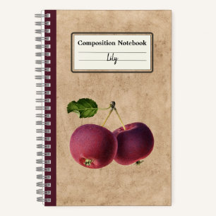 Cuaderno Manzanas vintage en una composición personalizada