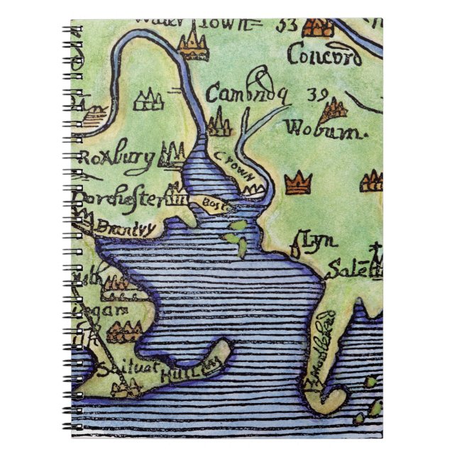 CUADERNO MAPA 1677 DE NUEVA INGLATERRA (Frente)