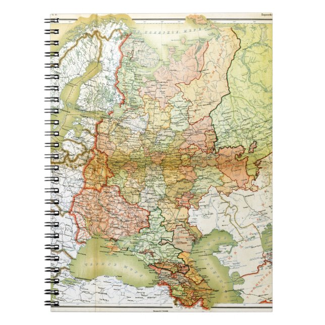 Cuaderno Mapa 1928 de Unión Soviética vieja URSS Rusia (Frente)
