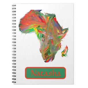 Cuaderno Mapa abstracto colorido de África