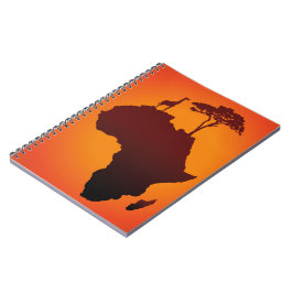 Cuaderno Mapa africano de safari - bloc de notas