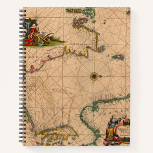 Cuaderno Mapa antiguo antiguo inspirado (1)