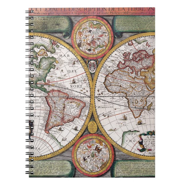 Cuaderno Mapa antiguo antiguo inspirado (12) (Frente)