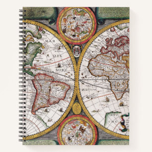 Cuaderno Mapa antiguo antiguo inspirado (12)