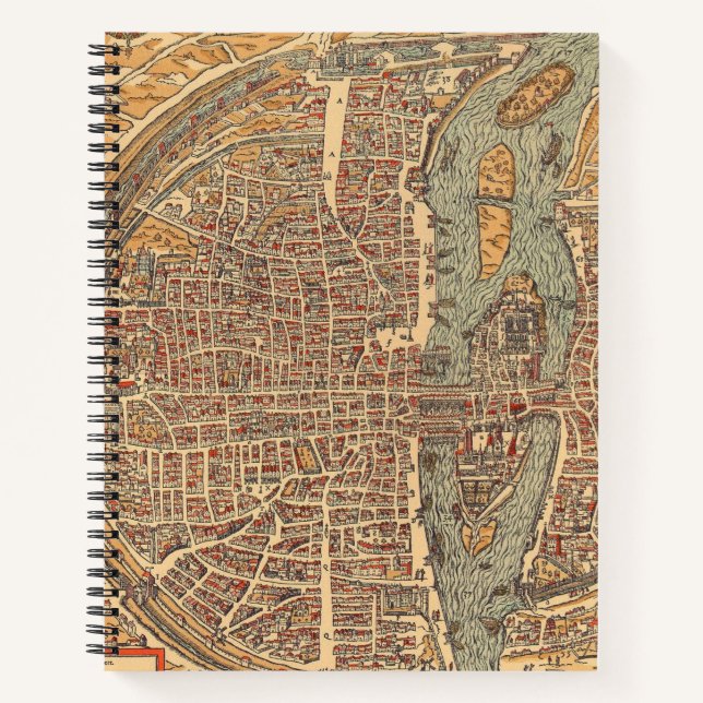 Cuaderno Mapa antiguo antiguo inspirado (14) (Anverso)