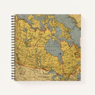 Cuaderno Mapa antiguo de Canadá